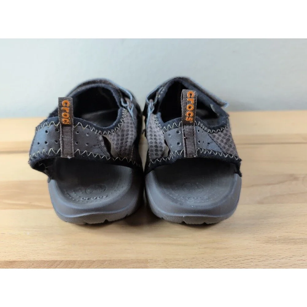 Crocs Swiftwater Mesh Sandals Mens Sz 11 Brown Fisherman Deck Water Shoes 15041